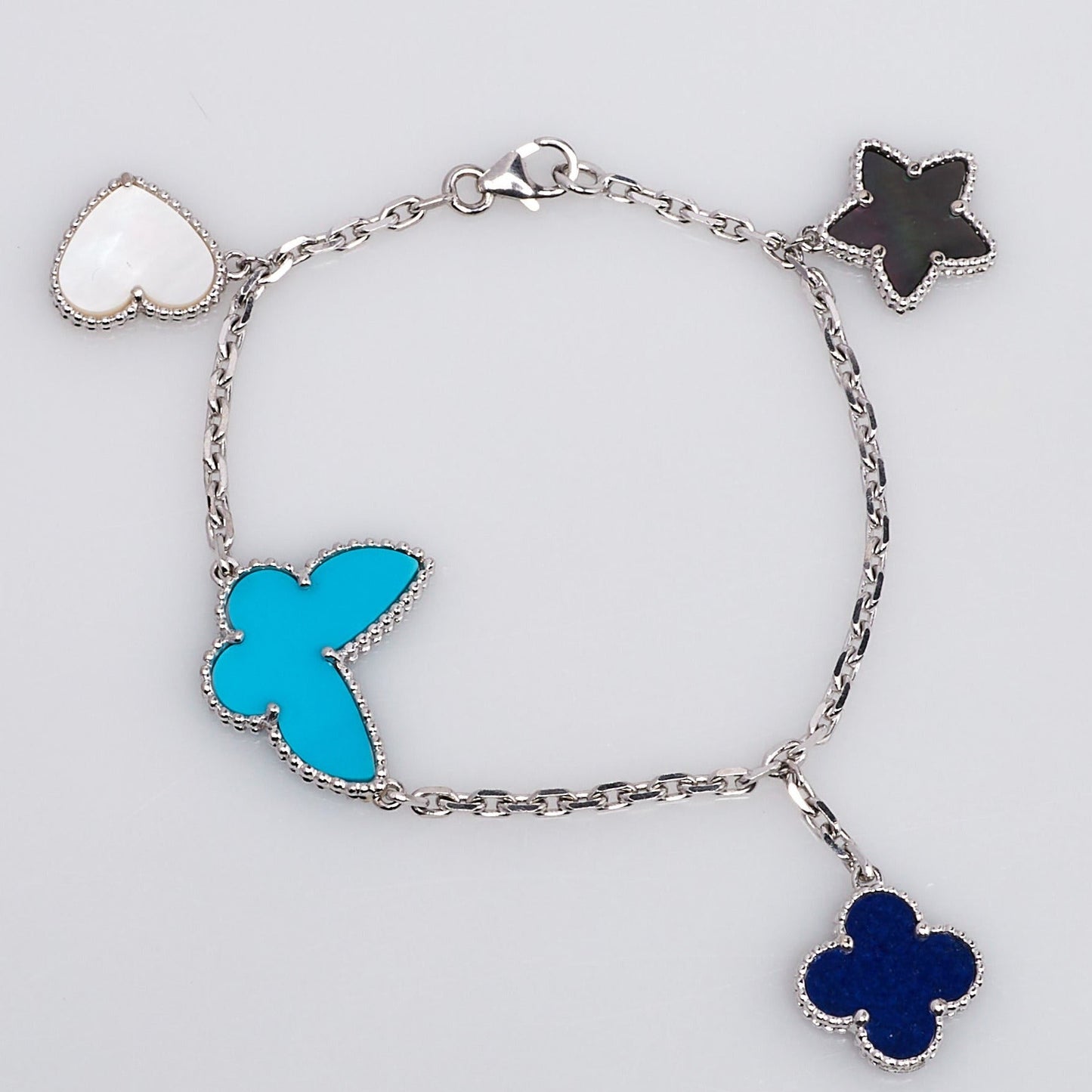 [Grace Jewelry]LUCKY SPRING SILVER BRACELET 4 MOTIF