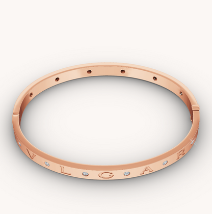 [Grace Jewelry]ZERO 1 PINK GOLD 12 DIAMONDS BRACELET