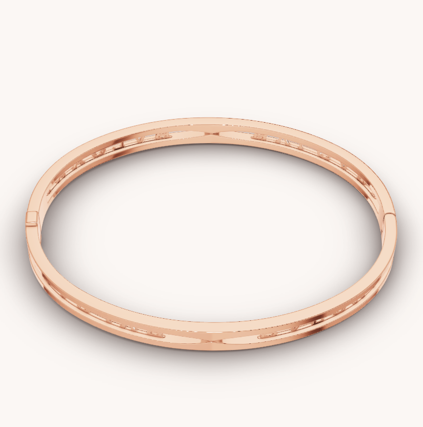 [Grace Jewelry]ZERO 1 SPIRAL LOGO PINK GOLD BRACELET