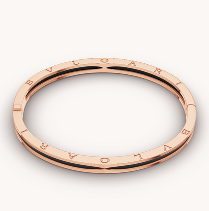 [Grace Jewelry]ZERO 1 PINK GOLD WITH BLACK CERAMIC BRACELET