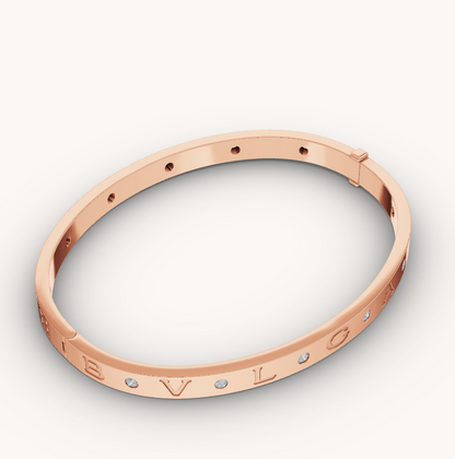 [Grace Jewelry]ZERO 1 PINK GOLD 12 DIAMONDS BRACELET