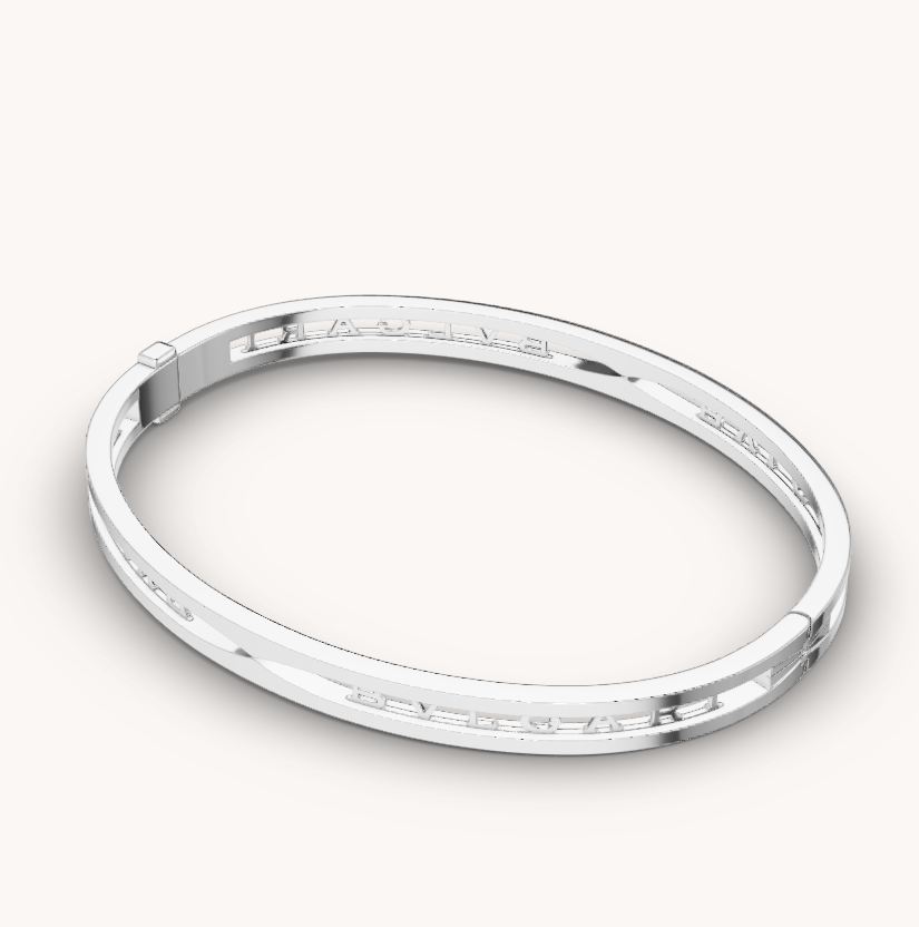 [Grace Jewelry]ZERO 1 SPIRAL LOGO SILVER BRACELET