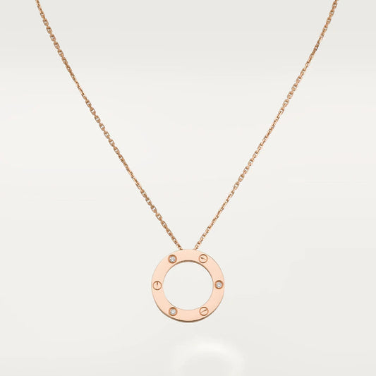 [Grace Jewelry]LOVE NECKLACE 16MM 3 DIAMONDS