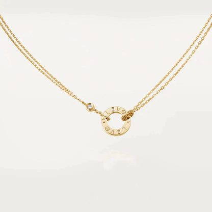 [Grace Jewelry]LOVE NECKLACE 16MM 2 DIAMONDS