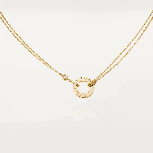 [Grace Jewelry]LOVE NECKLACE 16MM 2 DIAMONDS