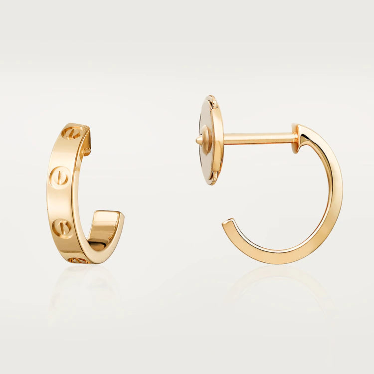 [Grace Jewelry]LOVE EARRINGS 2.65MM PINK GOLD