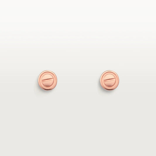 [Grace Jewelry]LOVE EARRINGS PINK GOLD 10MM