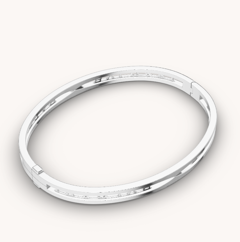 [Grace Jewelry]ZERO 1 SPIRAL LOGO SILVER BRACELET