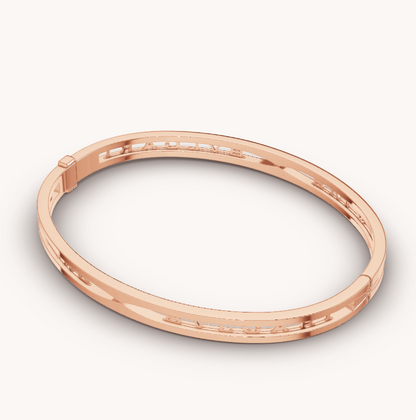 [Grace Jewelry]ZERO 1 SPIRAL LOGO PINK GOLD BRACELET