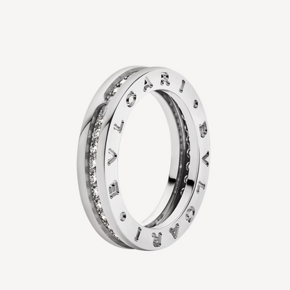 [Grace Jewelry]ZERO 1 ONE-BAND PAVED DIAMONDS ON THE SPIRAL RING