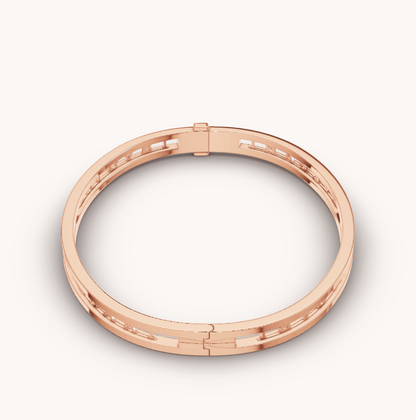 [Grace Jewelry]ZERO 1 SPIRAL LOGO PINK GOLD BRACELET