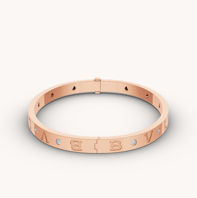 [Grace Jewelry]ZERO 1 PINK GOLD 12 DIAMONDS BRACELET