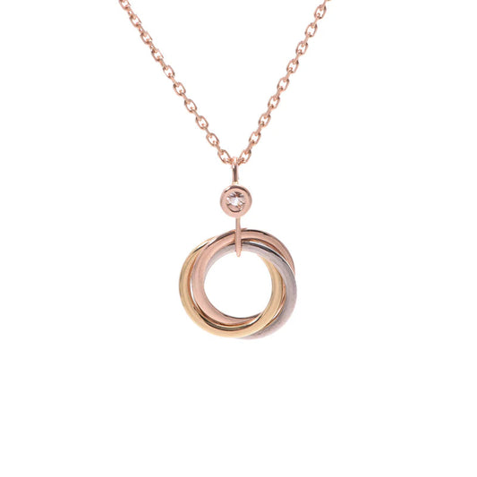 [Grace Jewelry]TRINITY SILVER GOLD PINK GOLD NECKLACE