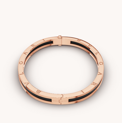 [Grace Jewelry]ZERO 1 PINK GOLD WITH BLACK CERAMIC BRACELET