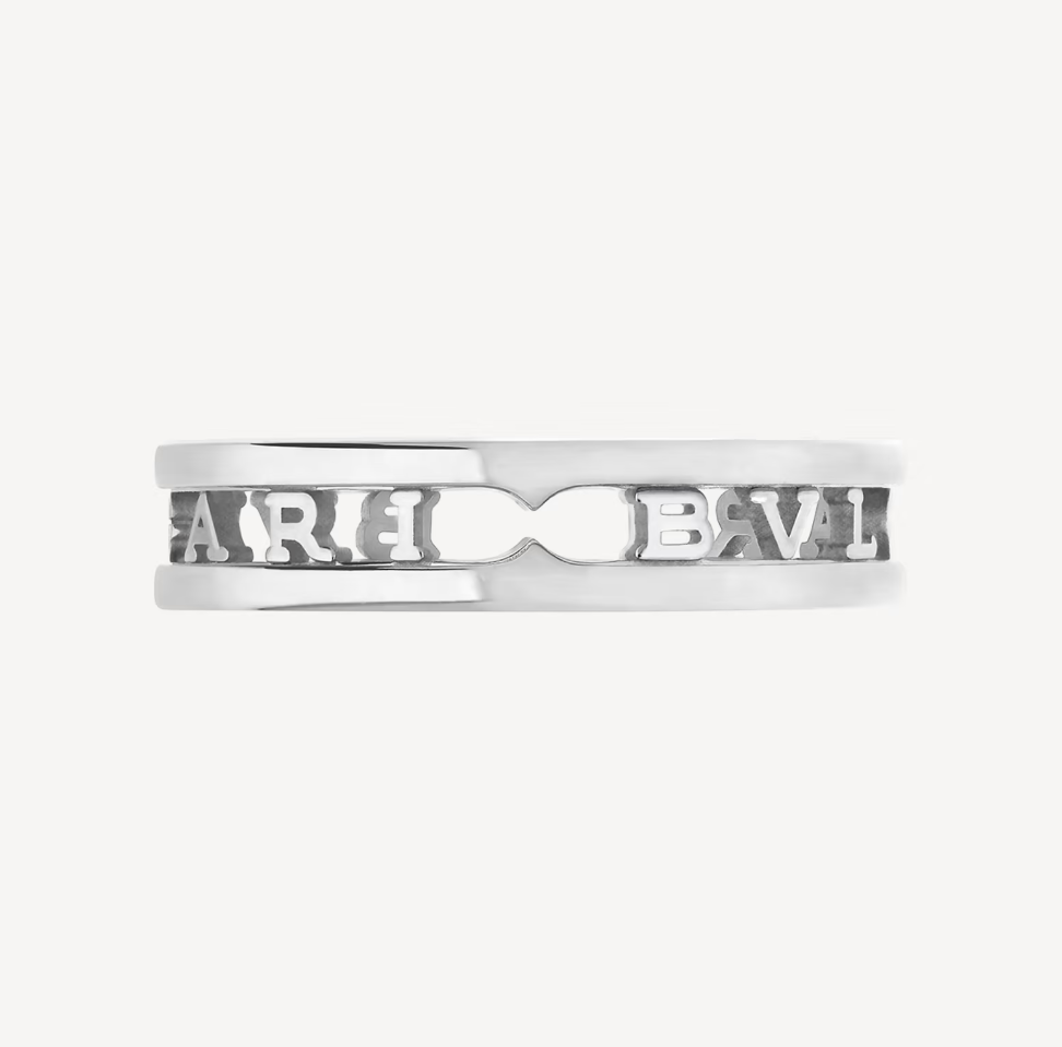 [Grace Jewelry]ZERO 1 ONE-BAND WITH OPENWORK LOGO SPIRAL RING