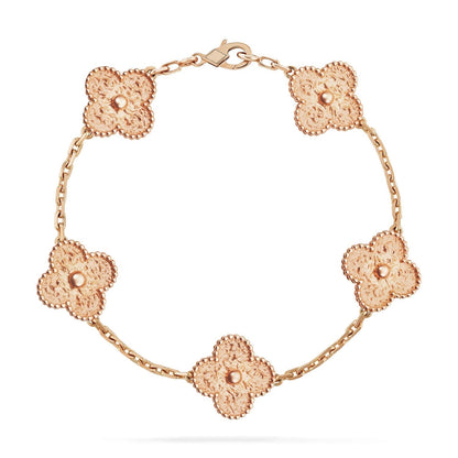 [Grace Jewelry]CLOVER 5 MOTIFS BRONZING BRACELET