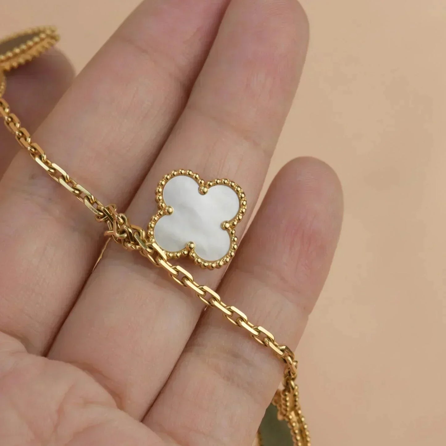 [Grace Jewelry]LUCKY SPRING 5 MOTIF GOLD BRACELET