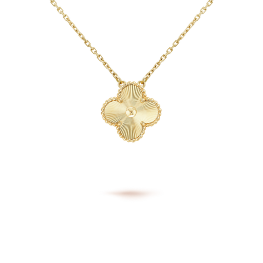 [Grace Jewelry]CLOVER 15MM LASER NECKLACE