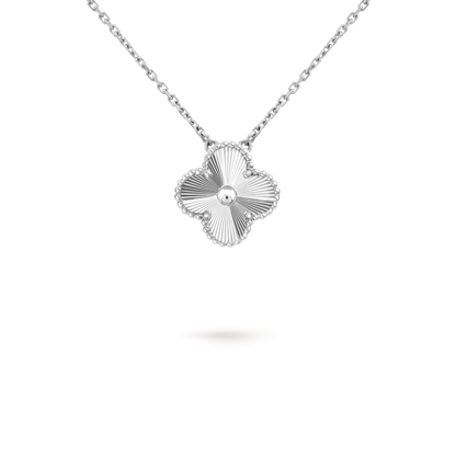 [Grace Jewelry]CLOVER 15MM LASER NECKLACE SILVER