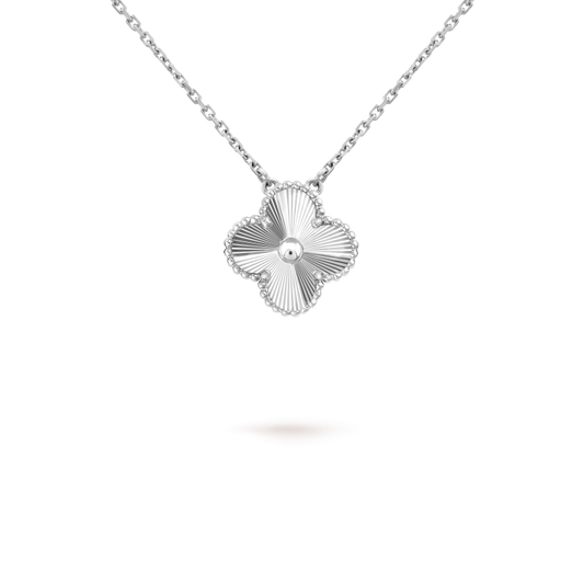 [Grace Jewelry]CLOVER 15MM LASER NECKLACE SILVER