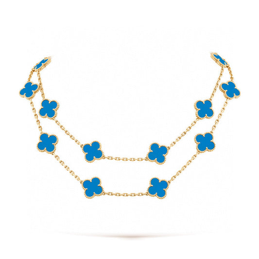 [Grace Jewelry]CLOVER 20 MOTIFS TURQUOISE GOLD