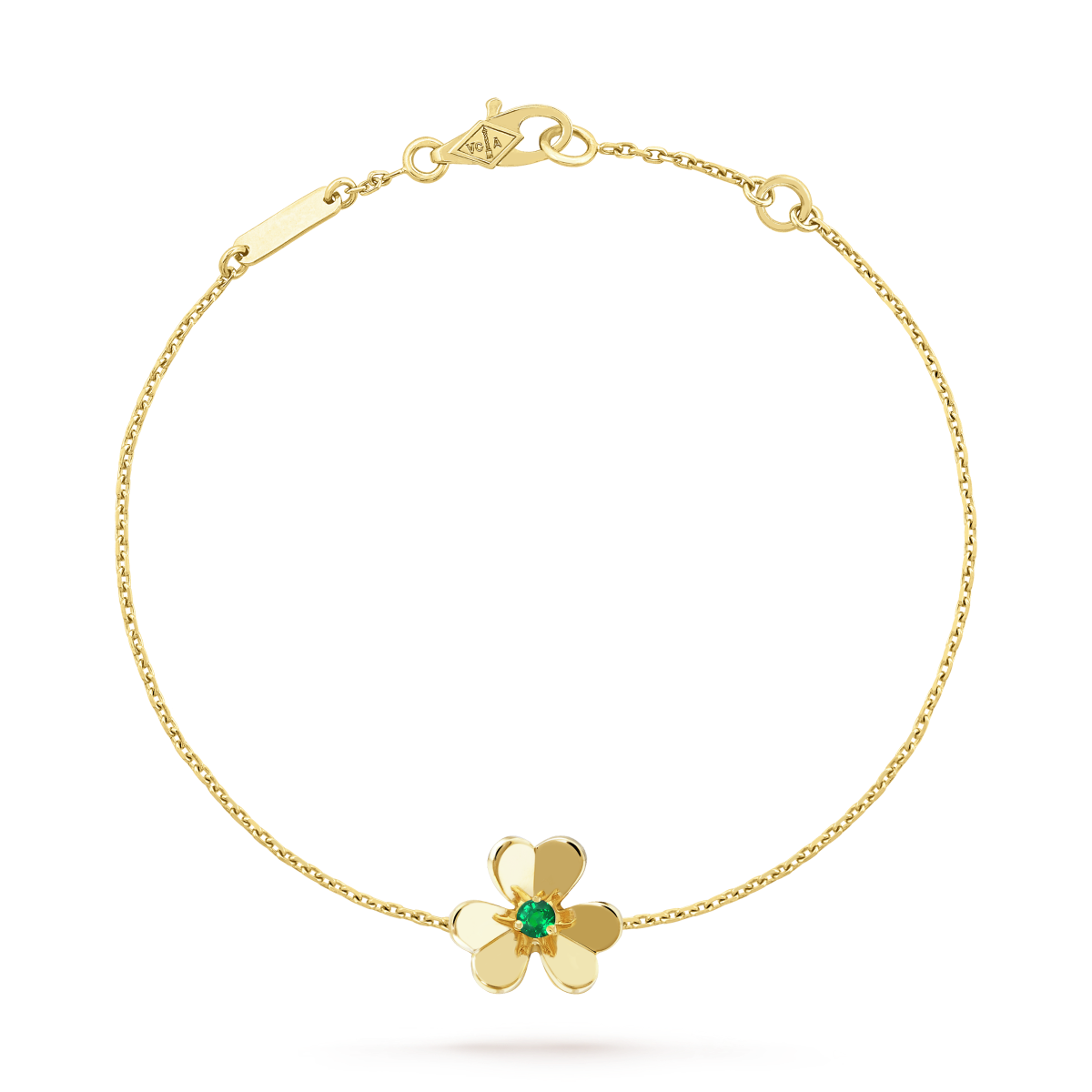 [Grace Jewelry]FRIVOLE GOLD FLOWER PINK MALACHITE BRACELET