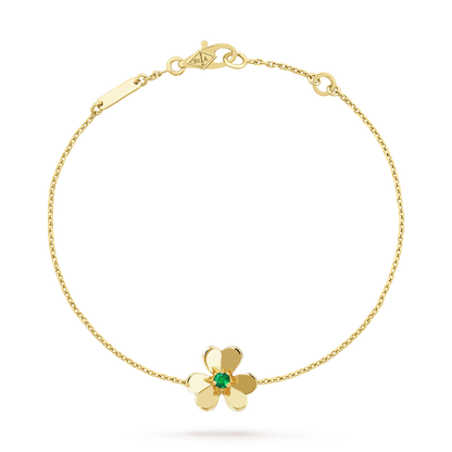 [Grace Jewelry]FRIVOLE GOLD FLOWER PINK MALACHITE BRACELET