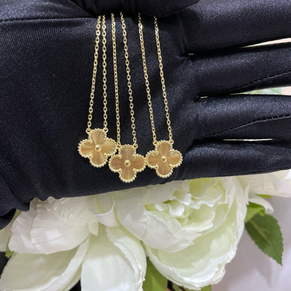 [Grace Jewelry]CLOVER 15MM LASER NECKLACE