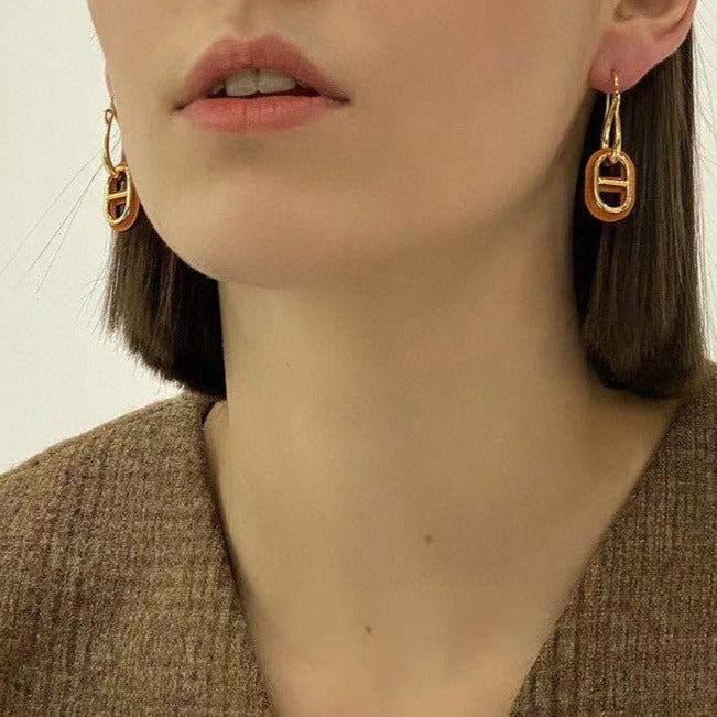 [Grace Jewelry]HM O'MAILLON GOLD EARRINGS