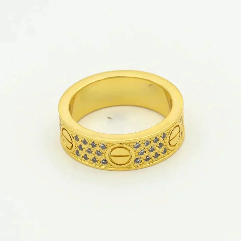 [Grace Jewelry]LOVE RING 6MM DIAMONDS PAVED