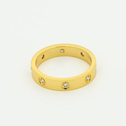 [Grace Jewelry]LOVE RING 3.6MM 8 DIAMONDS