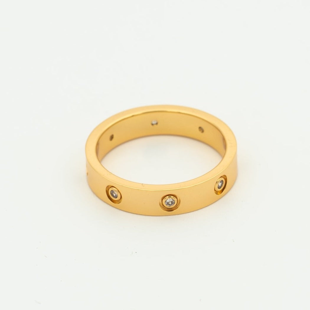 [Grace Jewelry]LOVE RING 3.6MM 8 DIAMONDS