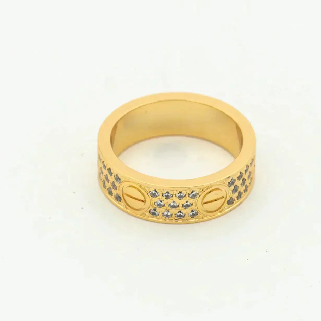 [Grace Jewelry]LOVE RING 6MM DIAMONDS PAVED