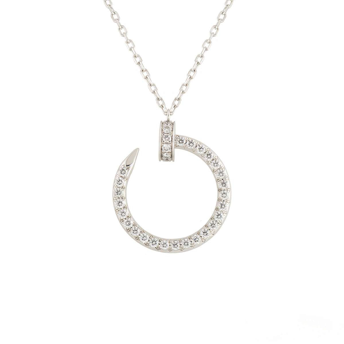 [Grace Jewelry]JUSTE NECKLACE SILVER DIAMONDS