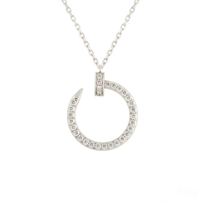 [Grace Jewelry]JUSTE NECKLACE SILVER DIAMONDS