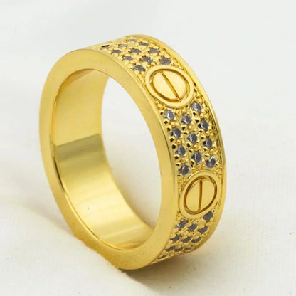 [Grace Jewelry]LOVE RING 6MM DIAMONDS PAVED