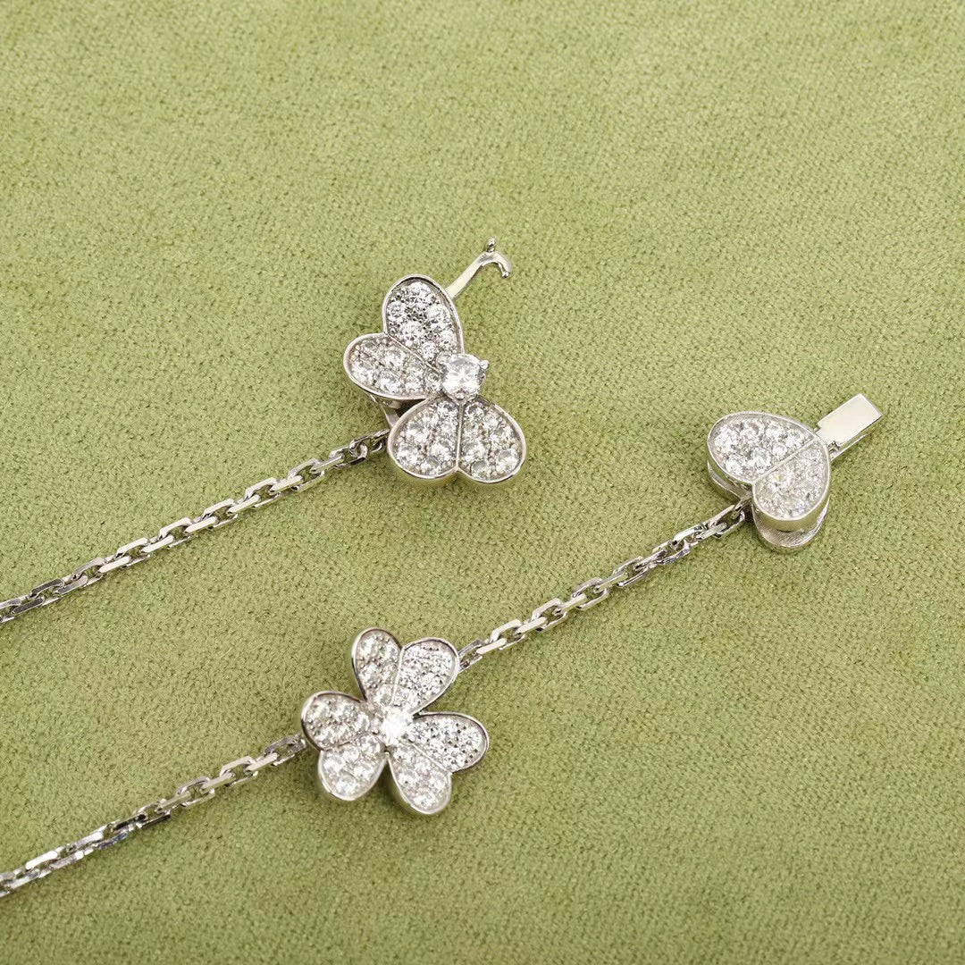 [Grace Jewelry]FRIVOLE SILVER 9 FLOWERS NECKLACE