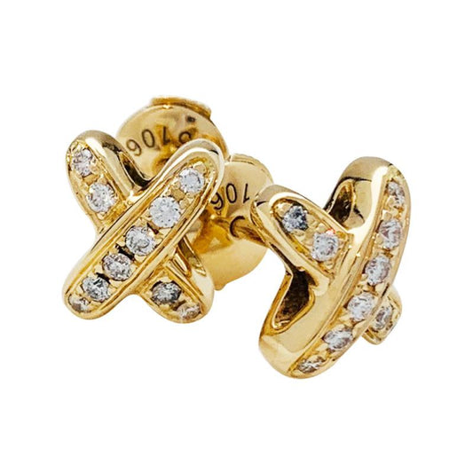 [Grace Jewelry]JEUX DE GOLD DIAMOND EARRINGS