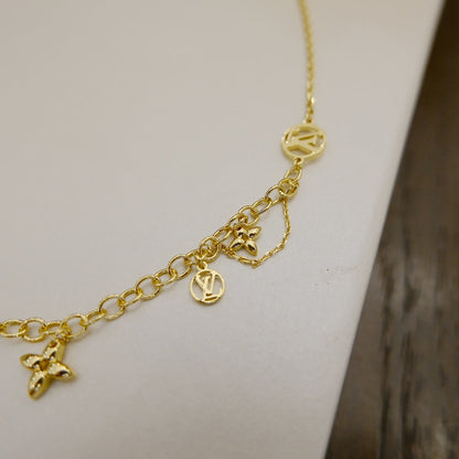 [Grace Jewelry]BLOOMING SUPPLE NECKLACE BRASS