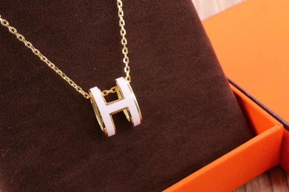 [Grace Jewelry]HM CLIC YELLOW ENAMEL GOLD NECKLACE