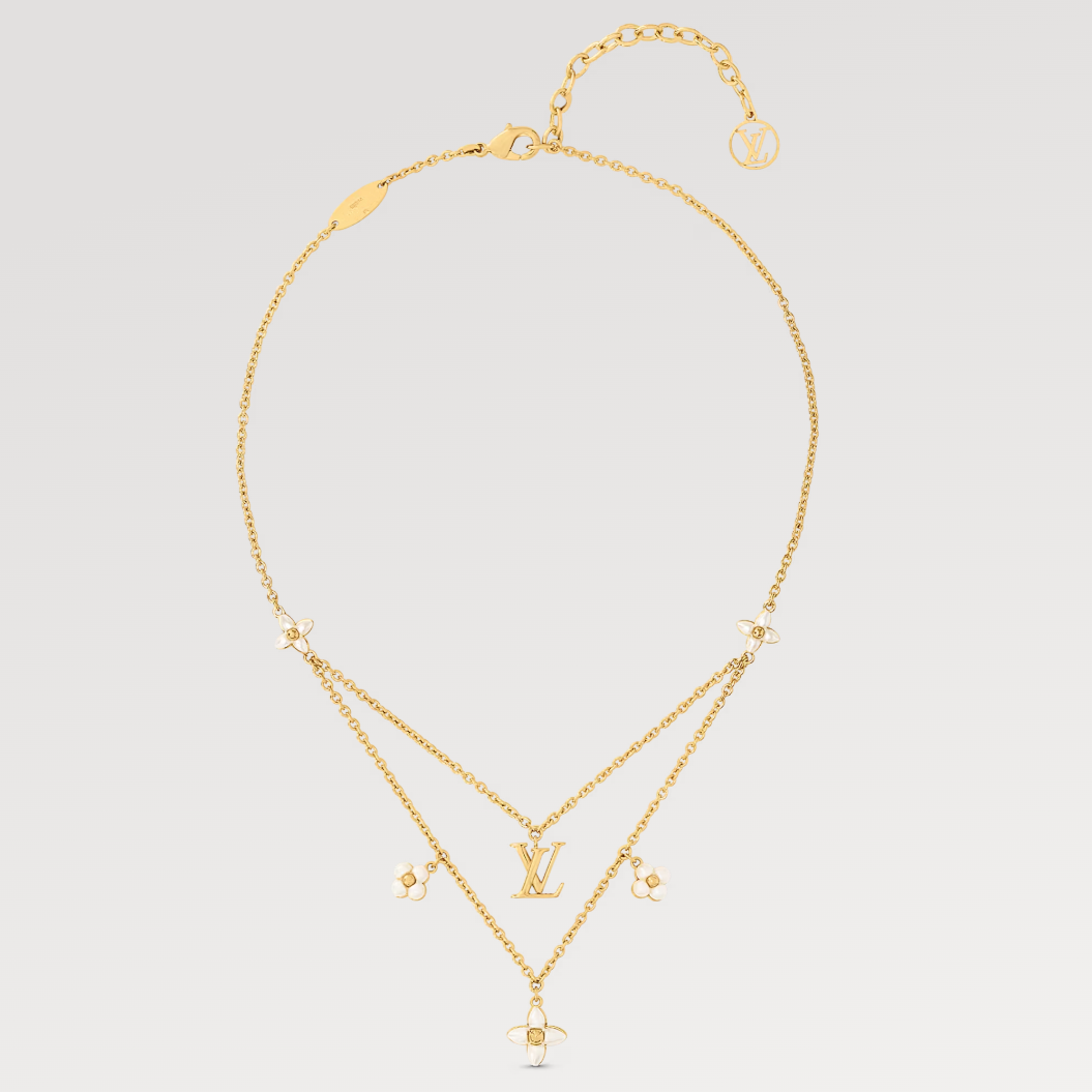 [Grace Jewelry]FLOWERGRAM GOLD MOP DOUBLE ROW NECKLACE