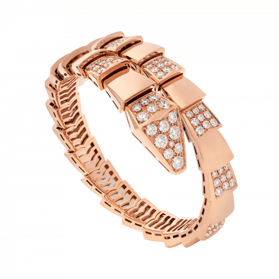 [Grace Jewelry]SERPENTI WIDE BRACELET PINK GOLD DIAMOND