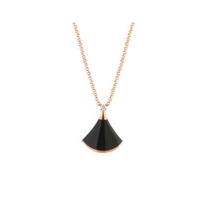 [Grace Jewelry]DREAM NECKLACE ONYX 1 DIAMOND