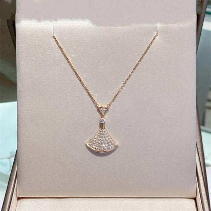 [Grace Jewelry]DREAM NECKLACE PINK GOLD FULL DIAMOND