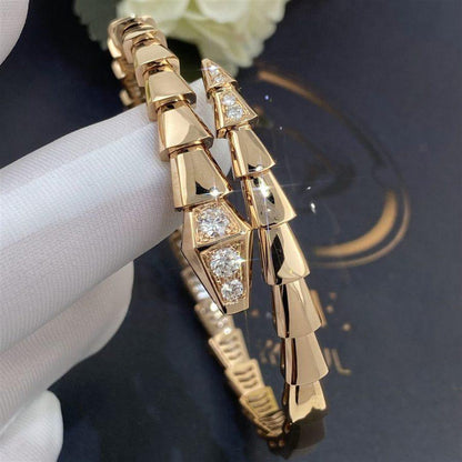 [Grace Jewelry]SERPENTI BRACELET DIAMONDS PINK GOLD