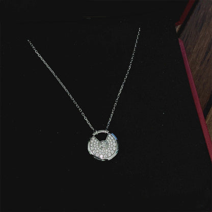 [Grace Jewelry]AMULETTE SILVER FULL DIAMOND NECKLACE