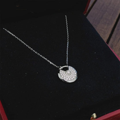 [Grace Jewelry]AMULETTE SILVER FULL DIAMOND NECKLACE