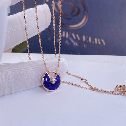 [Grace Jewelry]AMULETTE ROSE GOLD AGATE NECKLACE