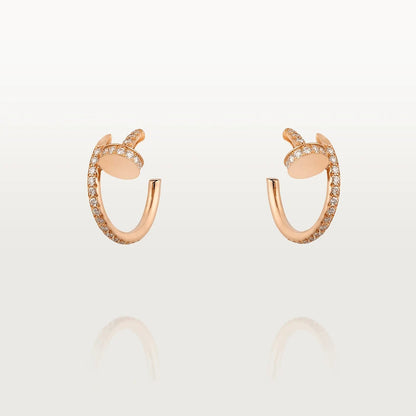 [Grace Jewelry]JUSTE EARRINGS 12.75MM PINK GOLD DIAMOND