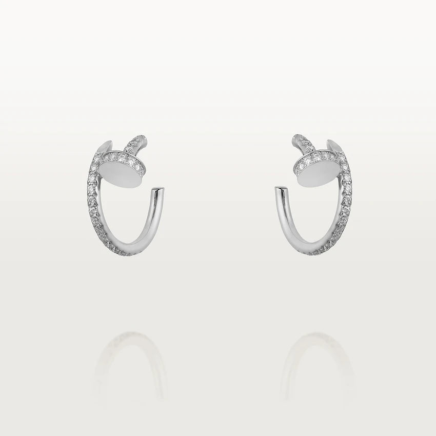 [Grace Jewelry]JUSTE EARRINGS 12.75MM SILVER DIAMOND